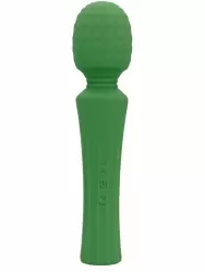 Мощный вибратор WAND - Green Mumba, 20,5 см, 10 скоростей, силикон, зеленый