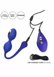 Двойные вагинальные шарики Impulse Intimate E-Stimulator Dual Kegel, с электростимуляцией, 10,25 см, фиолетовый