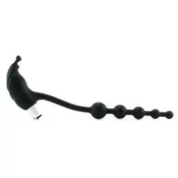 Анальная цепочка с вибростимулятором Mood Kinky – черная