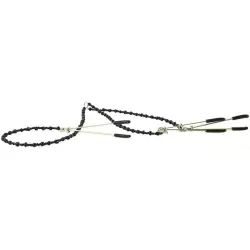 Зажимы для сосков и половых губ Tweezer Intimate Clamps с цепочкой – черный