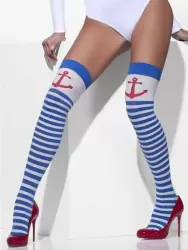 Тематические чулки Морячки (Fever) – синий с белым