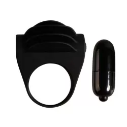 Эрекционное кольцо Chester с вибропулей – черный