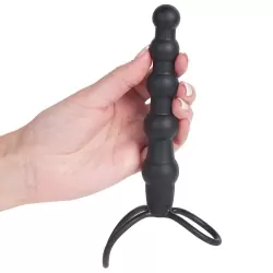 Насадка-анальная цепочка Mojo Bumpy с эластичными кольцами – черная