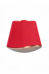 Клиторальный стимулятор с вибрацией и ротацией Dazzling (красный)