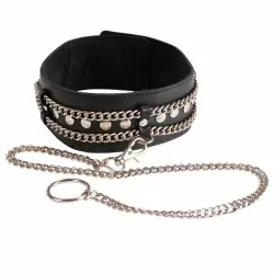 Ошейник с поводком Black Wind