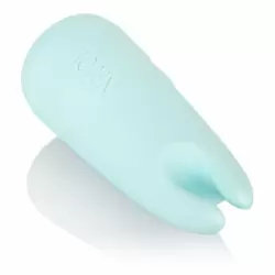 Элегантный вибратор с раздвоенным кончиком Calexotics Pave Diana - голубой