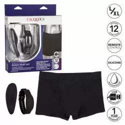 Трусы боксеры с вибратором Remote Control Panty Set L/XL, 12 уровней вибрации, водонепроницаемый