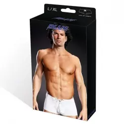 Белые боксеры BlueLine на шнуровке – L/XL