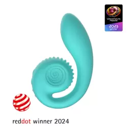 Анатомический вибратор SVibe GIZI, непрерывная стимуляция, 2 мотора, 5 режимов работы, тиффани