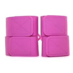 Набор наножников и наручников Silicone Submissions Hog Tie Cuffs – розовый