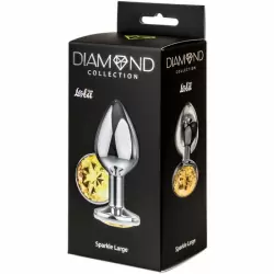 Анальная пробка Diamond Yellow Sparkle Large 4010-02Lola