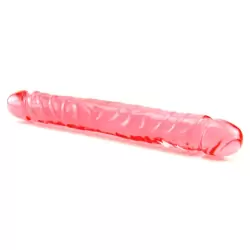 Двухсторонний фаллоимитатор Crystal Jellies 12 – розовый