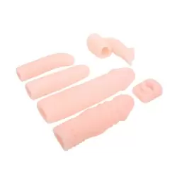 Набор из виброяйца и вибратора со сменными насадками Beauty Kit – телесный