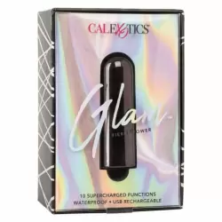Компактная вибропуля Glam - BLACK, 9 см, 10 режимов, черный