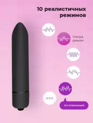 Набор анальных пробок + вибропуля (чёрный)