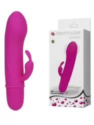 Небольшой вибратор Caesar с клиторальным отростком – розовый