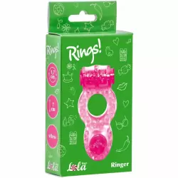 Эрекционное кольцо с вибрацией Rings Ringer pink 0114-73Lola