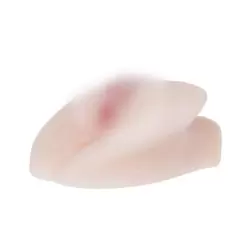 Вагина с лобковыми волосами и анус Little Butt с вибропулей и проводным пультом – телесный