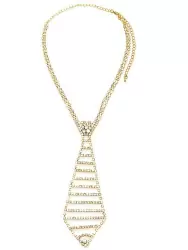Галстук из кристаллов Ann Devine - Executive Rhinestone Tie – золотой