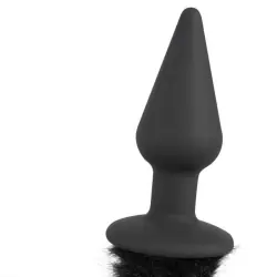 Анальная втулка с хвостом Plug with cat tail - черный