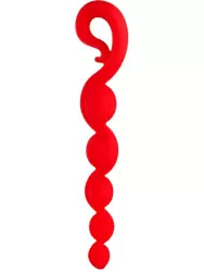 Элегантная анальная цепочка Fun Factory Bendybeads, 5 бусин, 26,3 см, красная