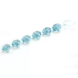 Анальная цепочка Swirl Pleasure Beads со спиралевидным рельефом – голубой