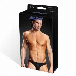 Черные мужские Pouch-бикини BlueLine с молнией – S/M