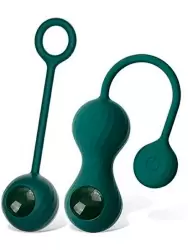 Тренажер Кегеля Magic Motion Crystal Duo, 10 режимов, 20 см, темно-зеленый