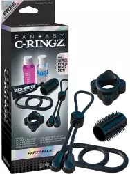 Набор эрекционных колец Party Pack – черный
