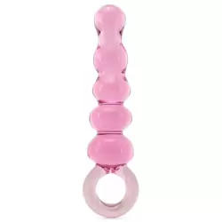 Анальный жезл Quintessence Anal Slider из стекла – розовый