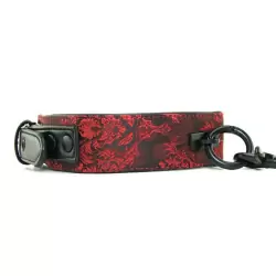 Ошейник с цепью Scandal Collar with Leash атласный