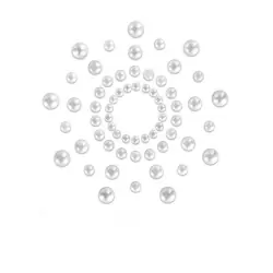 Украшение на грудь Mimi Classic в форме снежинки – белый