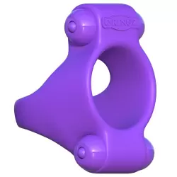 Эрекционное кольцо Squeeze Play Couples Ring с 2-мя виброэлементами – фиолетовый