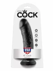 Реалистичный фаллоимитатор Pipedream King Cock 8, 20,3 см, диаметр 4,6 см, черный