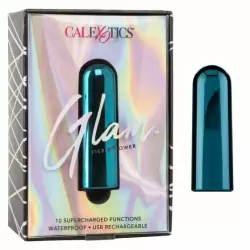Компактная вибропуля Glam - BLUE, 9 см, 10 режимов, синий