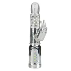 Классический Хай-Тек вибромассажер Triple Frenzy – серебристый