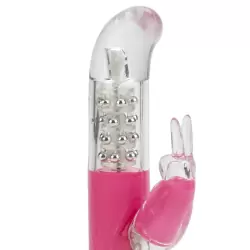 Вибратор для G-точки Shane`s World Co-Ed Bunny G с ротацией – розовый