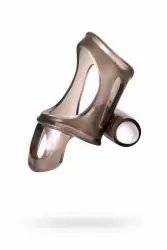 Эрекционная насадка на пенис TOYFA XLover с вибрацией – серый