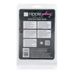 Зажимы на соски Nipple Play Nipple Clamps с цепочкой – фиолетовый