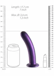 Гладкий фаллоимитатор Shots toys Smooth G-Spot, 17 см, силикон, фиолетовый