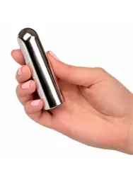 Компактная вибропуля Glam - SILVER, 9 см, 10 режимов, серебристый