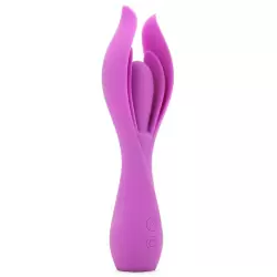 Вибромассажер с двойными лепестками Lust by Jopen L7 перезаряжаемый – фиолетовый