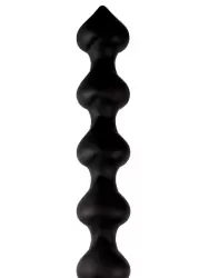 Тектсурированные анальные бусы Perles DAmour - Black