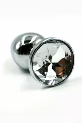 Анальная пробка Small хромированная clear