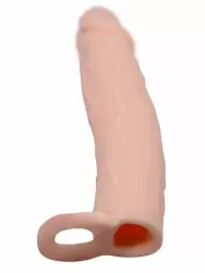 Реалистичная насадка PrettyLove Penis sleeve 7, закрытая, 18 см, телесный 