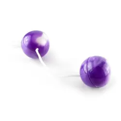Вагинальные шарики Duotone Orgasm Balls – бело-фиолетовый