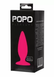 Розовая силиконовая анальная втулка TOYFA POPO Pleasure - размер S