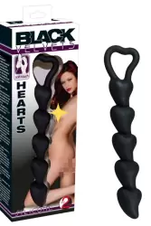 Анальный стимулятор Black Velvets Hearts – черный