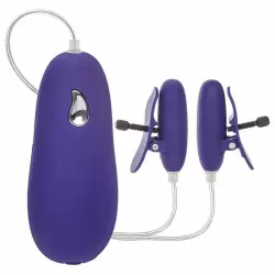 Продвинутые виброзажимы на соски Advanced Heated Nipple Teasers с подогревом – фиолетовый