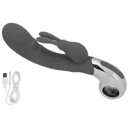 Вибромассажер Хай-Тек Embrace Bunny Wand – серый